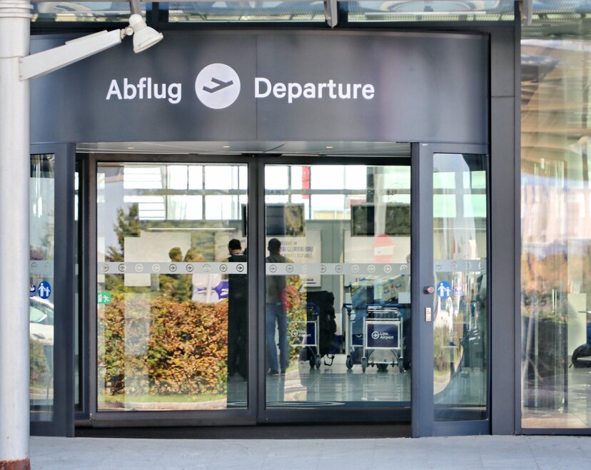 Eingang Departure | © Flughafen Linz